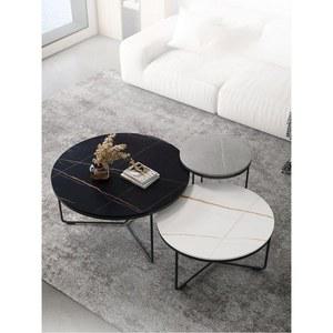 소파 테이블 커피 티테이블 원형 거실 대리석 사이드 세트