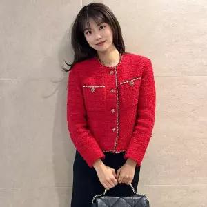 [케네스레이디][BYLYNN]레피넌 트위드 자바라 울 자켓 EWJKOL0100