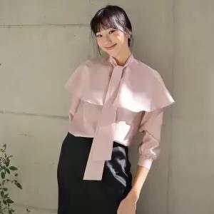 [케네스레이디][BYLYNN]에로카 케이프 커프스 블라우스 EWBLOK0100