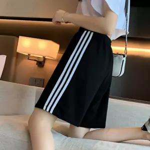 여성 5부 트레이닝 반바지 밴딩 홈웨어 운동복