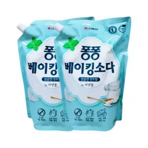 퐁퐁베이킹소다 친환경주방세제 리필 1.2L 2개