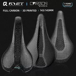 RYET3D안장 RYET 탄소 3D 인쇄 자전거 안장 143mm 145mm 트라이 애슬론 도로 MTB 산 자갈 사이클링 좌석