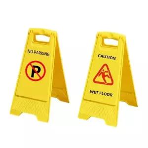 이동형 안전 표지판 휴대용 양면 주차금지 접이식 안전 표지판 알림판 미끄럼주의 이동식 청소