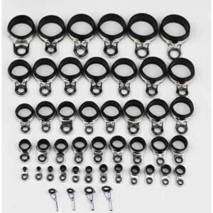 바다 낚시대 가이드링 수리 세트 25개 올라운드 24개입 초원투 루어 가이드