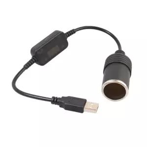 차량용 가정용 멀티 5V USB to 12V 1A 시거소켓 하이셀 승압 변환젠더 35cm C타입 C포트 선택사항