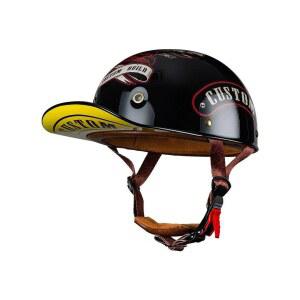 스냅백헬멧 할리 오토바이 반모 하이바 헬멧 비행 블랙