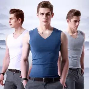 이너 티셔츠 실내복 면 드레스 빅사이즈 쿨 여성 런닝 브이넥 나시티 은창)남성용 여름