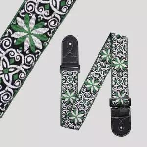 자카드 문양 기타 일렉기타 스트랩 - C 그린/무늬/어깨끈/멜빵/멜방/끈/통기타/용/베이스/쟈가드/자가드