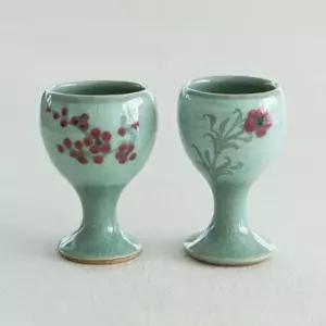 ksr 이천도자기 청자 찻잔 2p 세트 5.5cm 식기 다도 다기