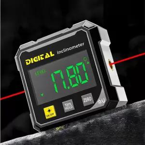 디지털 수평계 레이저 전자줄자 눈금자 산업용 레벨기 정밀 미니 앵글 거리측정기