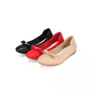 바바라슈즈 최초가 198,000 세븐플로어 양가죽 리본 여성플랫 1cm_SFI155.