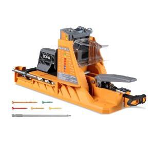 50개의 컬러 코팅 나사가 있는 BORA 자동 포켓 홀 지그, 조정 드릴 가이드, 목공용 지그 키트 - 재료용 1/2인치에서 1/2인치 두께의 전동 공구 액세서리