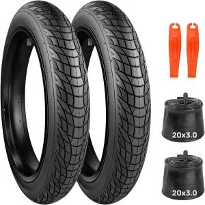 WEEROCK 20인치 전기 자전거 타이어 20 x 3.0 (75-406) 스노우 와이드 팻 스쿠터 트라이사이클용 내부 튜브