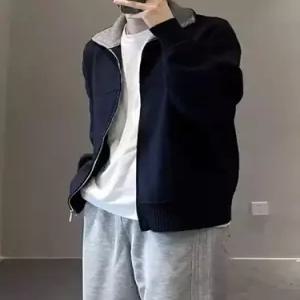 남자 니트 가을 캐주얼 슬림핏 스웨터 칼라넥 카디건 터틀넥 원픽3