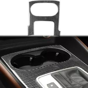 JKYUKU 자동차 콘솔 컵 홀더 커버 트림 아우디 A3 S3 RS3 8V 20132019 탄소 섬유 액세서리 블랙과