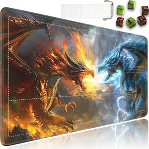 존이 있는 MTG 플레이매트용 JVGFYNKL 스무스 서피스 카드 게임 24 x 14 보관 가방이 TCG 6개 매트