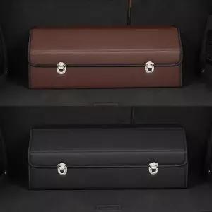 /오엠티 72L 대용량 접이식 가죽 차량용 트렁크정리함