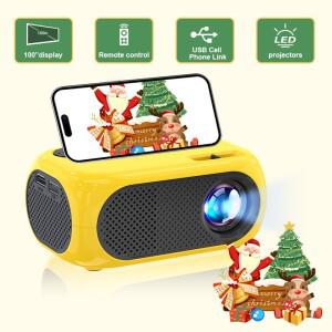 강력한 M24 미니 프로젝터 480*320P 지원 1080P 풀 HD USB 전화 화면 공유 홈 시어터 비디오 휴대용 모바