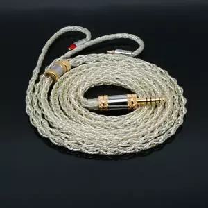 XINHS S01 8 코어 22K 금박 및 고순도 실버 팔라듐 이어폰 업그레이드 케이블