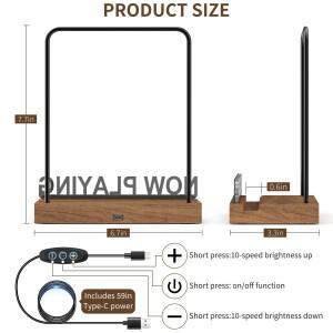 현재 재생 중인 바이닐 레코드 스탠드 LED, 디스플레이 홀더, LP 보관용 따뜻한 백색광 아크릴 앨범