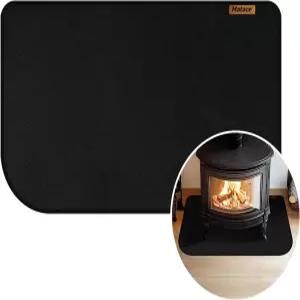 Matace 40x24 인치 양면 방화 벽난로 매트 내화 및 방수 실리콘 난로 러그 유리 섬유 스토브 패드 둥근