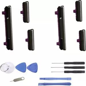2세트 팩 삼성 갤럭시 S10 G973 61인치 및 플러스 G975 64인치용 측면 전원 스위치 켜기끄기 버튼 볼륨 키