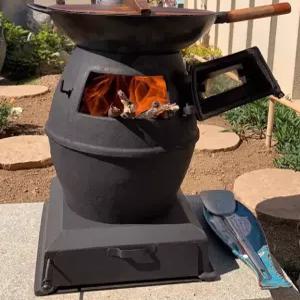 실외 주물화목난로 나무 화덕 석탄 겸용 스토브 주물 실내