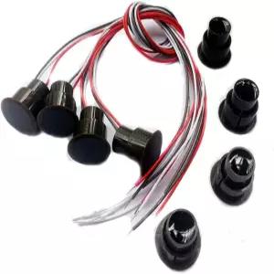 RC36 NCNO 매립형 유선 창문문 접점 센서 경보기 마그네틱 리드 스위치 갈색 4개 세트