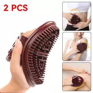 2개입 경락 마사지 브러시 순환 촉진 등 바디 뷰티 다리용 만능 실리콘 스크래핑 도구 관리