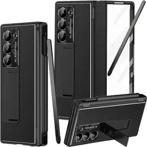 삼성 갤럭시 Z 폴드 6 케이스용 YQOD S 펜 홀더 및 슬림 스타일러스 투 힌지 커버 킥스탠드 스크린