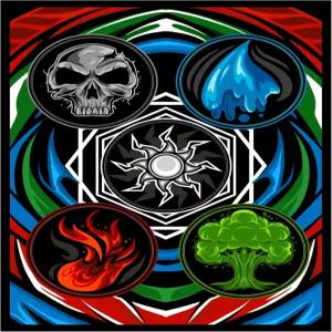 Realm Guard 100ct 텍스처 매트 TCGMTG 카드 아트 슬리브 5가지 색상 모두