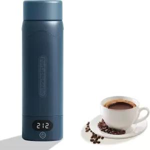 여행용 전기 주전자 휴대용 미니 316 스테인리스 스틸 16.91온스 4가지 온도 설정의 소형 온수 보일러 자동