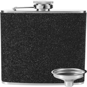 여성용 주류 플라스크 8OZ 글리터 블링 포켓 장식 퍼널 188 스테인리스 스틸 보드카 위스키용
