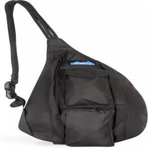 조절 가능한 로프 어깨끈이 있는 KAVU 미니 슬링백 팩 블랙