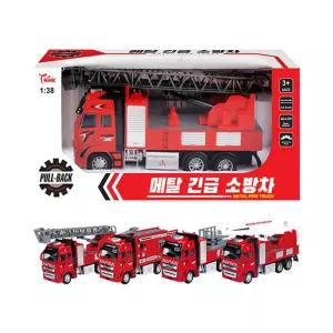 (튼튼)다이캐스트 풀백 미니카 메탈 소방차 랜덤1종자동차완구 장난감트럭 트레일러 중장비 포크레인 레미