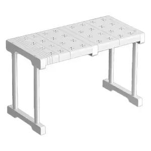 다용도 압축선반 길이조절 적층형 펜트리 세탁실 옷장 정리 선반 E348-O