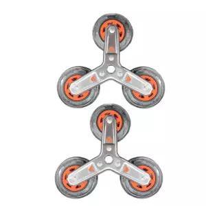 손수레바퀴 2개 계단산 바퀴 교체 트롤리 삼각형 차량용 휠 계단 인 카트