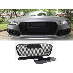 아우디 호환 A7/S7 20162018용 호환 RS7 스타일 튜닝 레이싱 프론트 전면 범퍼 센터 그릴. 직접 교체용으로
