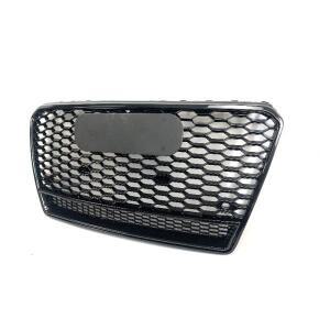 아우디 호환 A7 S7 4G 20102014 크롬 그레이 스타일 그릴용 호환 퍼펙트 매치 올 글로시 블랙 범퍼 콰트로