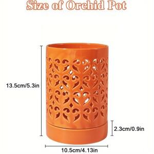 세라믹 난초 냄비, 구멍이 있는 재배용 화분, 실내 실외 꽃