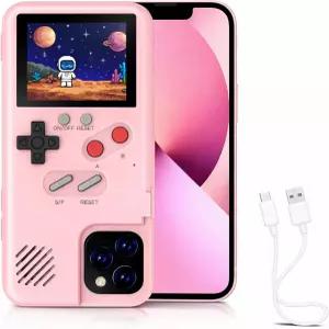 Chu9 게임 폰 케이스 168개의 내장 소형 비디오 핑크색 12 프로 맥스와 호환 가능