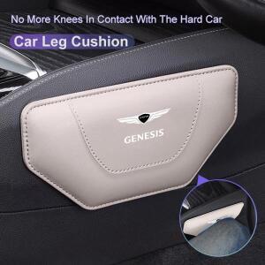 현대 제네시스 호환 제품 쿠페 로고 G70 G80 G90 G용 호환 자동차 차량용 호환 가죽 무릎 패드 다리 손 안