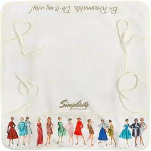 심플리시티 빈티지 5581119001 레트로 재봉 패턴 아트워크 유니버설 재봉틀 먼지 커버 25인치 x 22인치