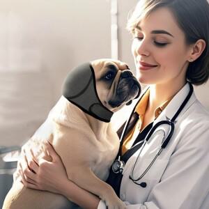 강아지 소음 감소, 방음, 귀마개, 수영용 방수 헤드기어, 정서 진정