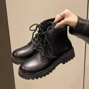 [하프클럽/다잇템]여성 발목 일상 캐쥬얼 큰사이즈 두꺼운굽 부츠