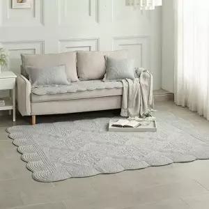 [애끌리아]통워싱 자수 퀼팅 카페트 1장(특대형)