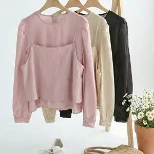 [옷자락]여자 긴팔 뷔스티에 세트 데일리 블라우스