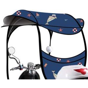 오토바이캐노피 방풍 차양막 스쿠터 자외선 파라솔 앞뒤 바람막이 캐노피 2 전동 자전거 베이스 오토바이 미러
