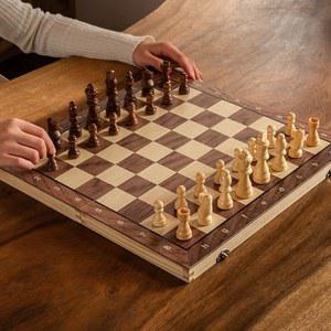 원목 체스 선물 체스판 가야체스 L사이즈 기원 오목 8cm 퀸2 설명서