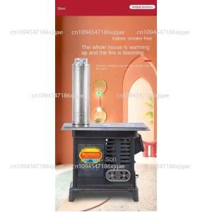 농촌용 신형 난방 난로, 가정용 실내 무연 주철 난로, 석탄 난로, 목재 및 석탄 겸용 난로